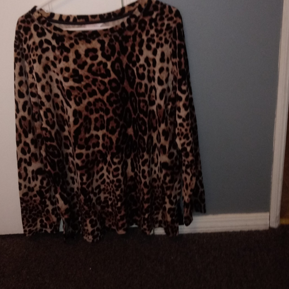 Leopard print long sleeve shirt